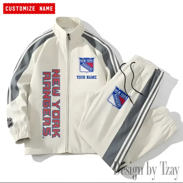 New York Rangers NHL New Style Versatile Sports Set Jacket And Pants S9VSS2PS138