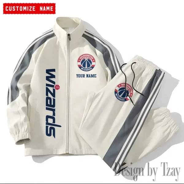 Washington Wizards NBA New Style Versatile Sports Set Jacket And Pants S9VSS2PS157 - Image 2