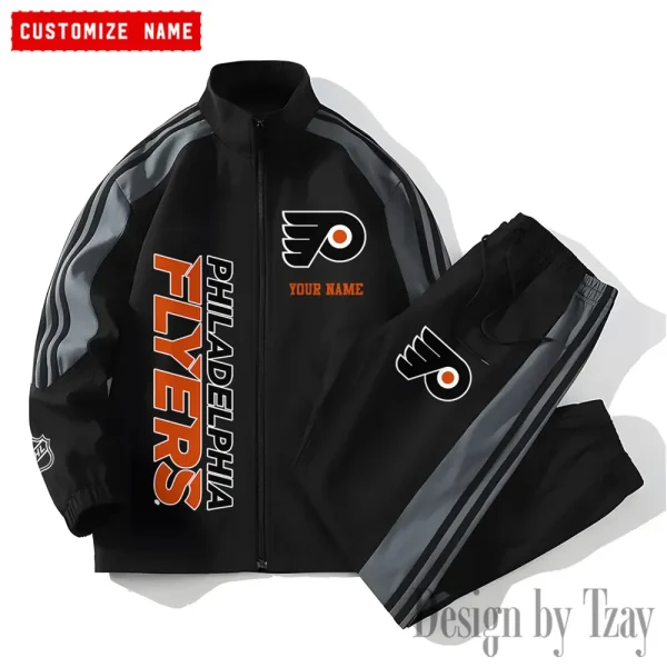 Philadelphia Flyers NHL New Style Versatile Sports Set Jacket And Pants S9VSS2PS140 - Image 2