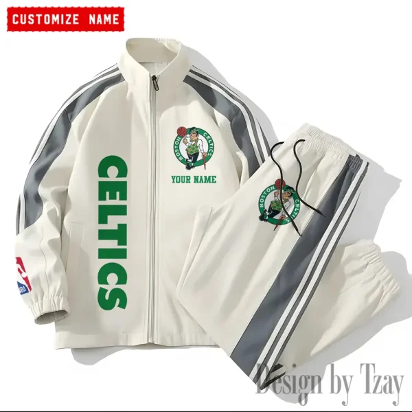 Boston Celtics NBA  New Style Versatile Sports Set Jacket And Pants S9VSS2PS159 - Image 2