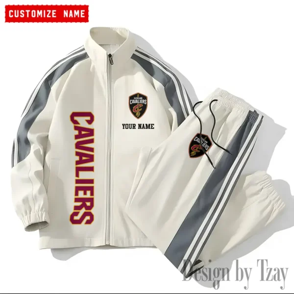 Cleveland Cavaliers NBA New Style Versatile Sports Set Jacket And Pants S9VSS2PS161 - Image 2