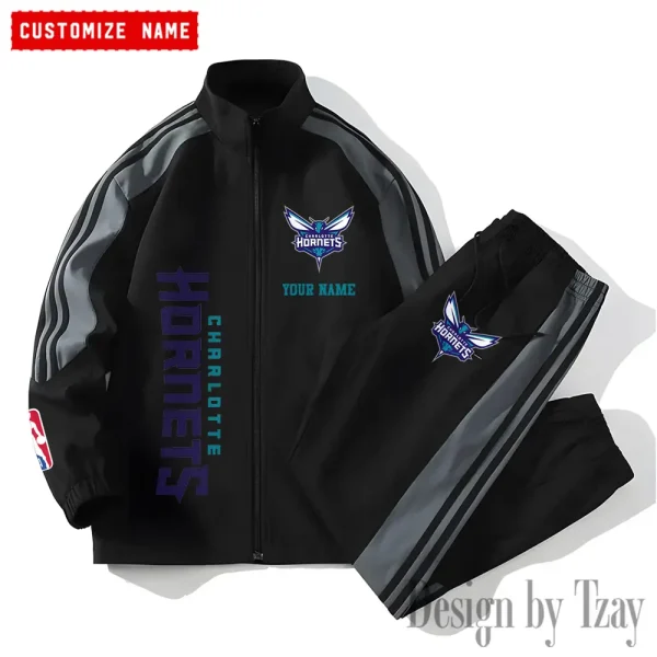 Charlotte Hornets NBA New Style Versatile Sports Set Jacket And Pants S9VSS2PS162