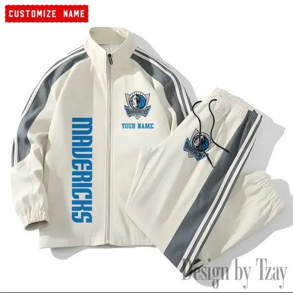 Dallas Mavericks NBA New Style Versatile Sports Set Jacket And Pants S9VSS2PS164 - Image 2