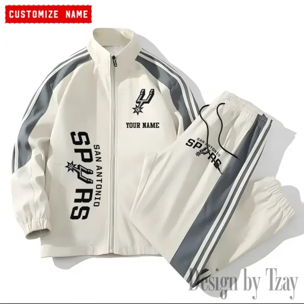 San Antonio Spurs NBA New Style Versatile Sports Set Jacket And Pants S9VSS2PS167 - Image 2