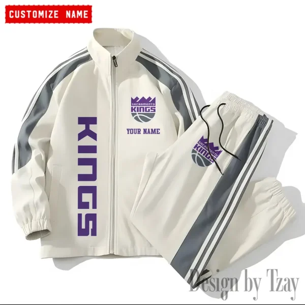 Sacramento Kings NBA New Style Versatile Sports Set Jacket And Pants S9VSS2PS168 - Image 2