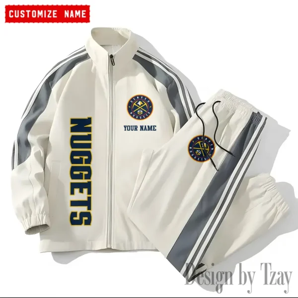 Denver Nuggets NBA New Style Versatile Sports Set Jacket And Pants S9VSS2PS169 - Image 2