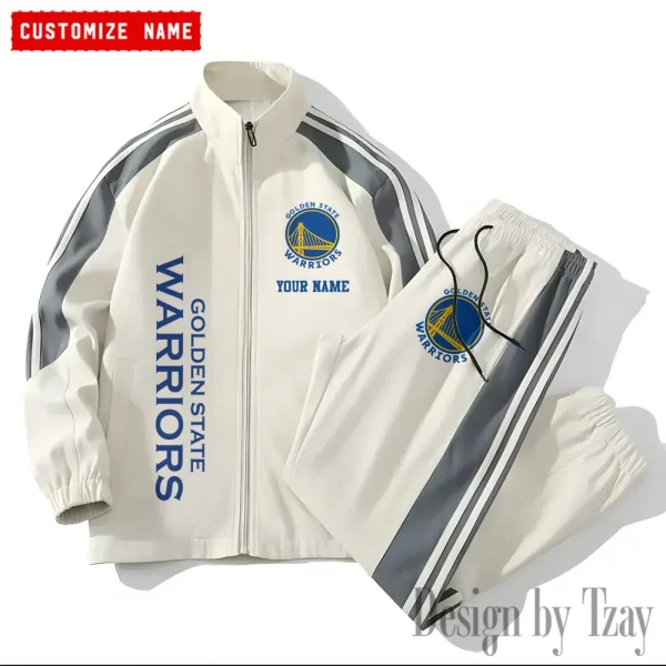 Golden State Warriors NBA New Style Versatile Sports Set Jacket And Pants S9VSS2PS171 - Image 2