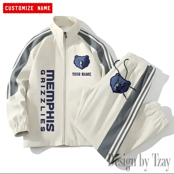 Memphis Grizzlies NBA New Style Versatile Sports Set Jacket And Pants S9VSS2PS176 - Image 2