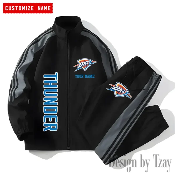 Oklahoma City Thunder NBA New Style Versatile Sports Set Jacket And Pants S9VSS2PS182