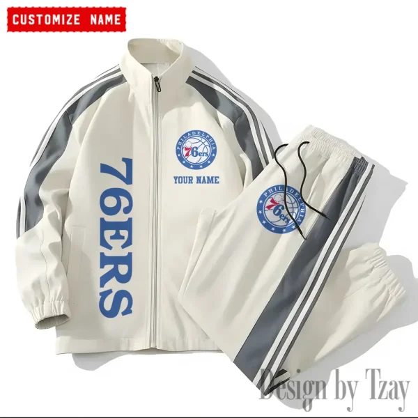 Philadelphia 76ers NBA New Style Versatile Sports Set Jacket And Pants S9VSS2PS184 - Image 2