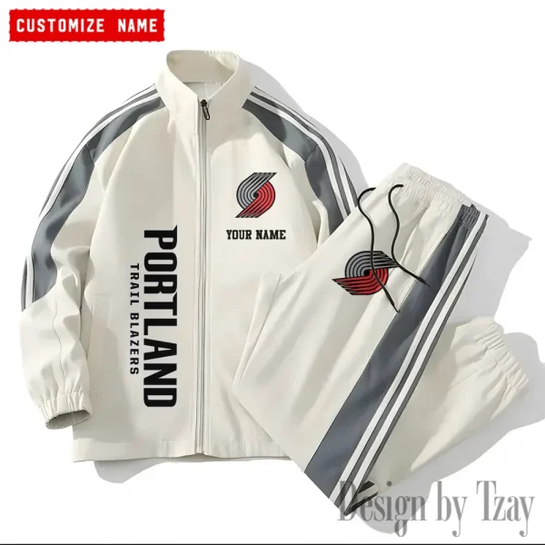 Portland Trail Blazers NBA New Style Versatile Sports Set Jacket And Pants S9VSS2PS186 - Image 2