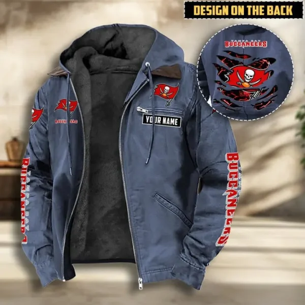 Tampa Bay Buccaneers Men's Casual Padded Jacket Hooded VITHCJ177