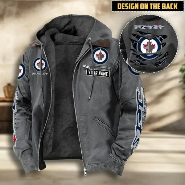 NHL Winnipeg Jets Men's Casual Padded Jacket Hooded VITHCJ211