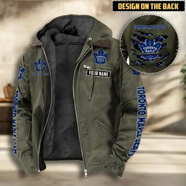 NHL Toronto Maple Leafs Men's Casual Padded Jacket Hooded VITHCJ207