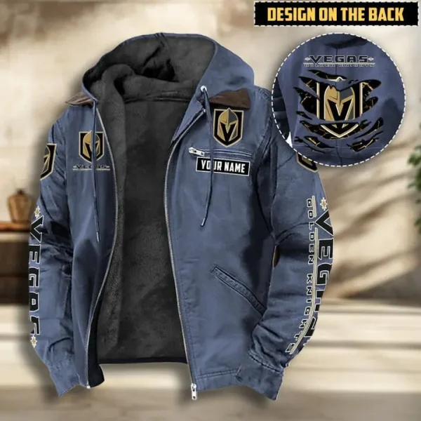 NHL Vegas Golden Knights Men's Casual Padded Jacket Hooded VITHCJ209