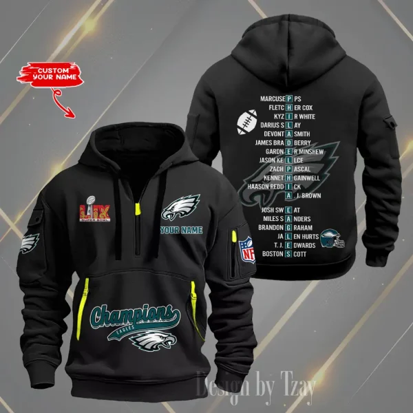 Philadelphia Eagles Heavy Hoodie AZHEAVYHD382 - Image 3