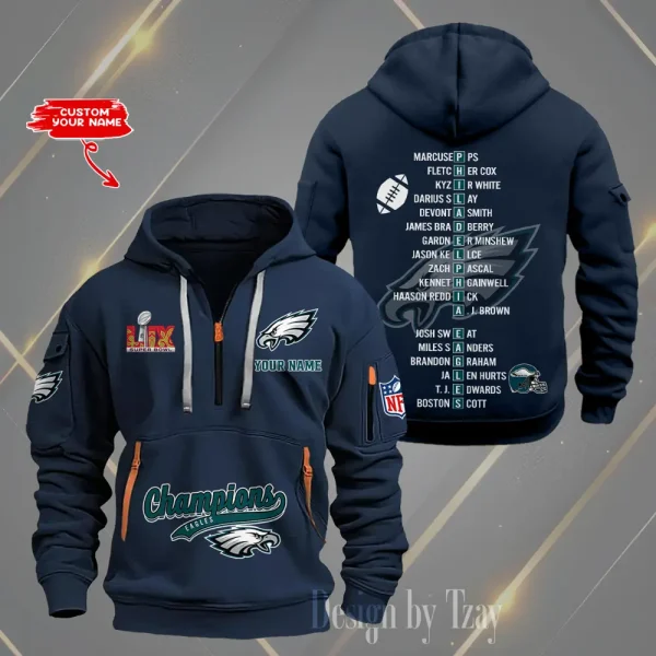 Philadelphia Eagles Heavy Hoodie AZHEAVYHD382 - Image 4