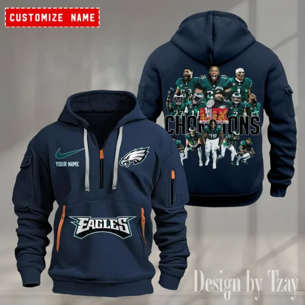 Philadelphia Eagles Heavy Hoodie AZHEAVYHD383 - Image 4