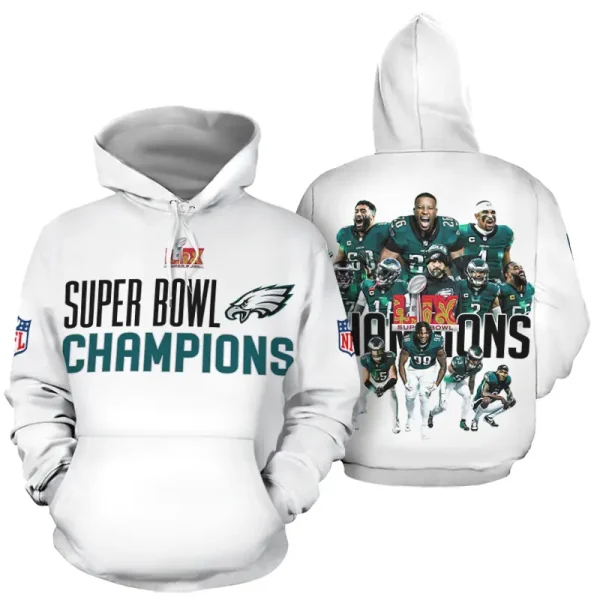 Philadelphia Eagles 3D Printed Pullover Hoodie AZHD738 - Image 2