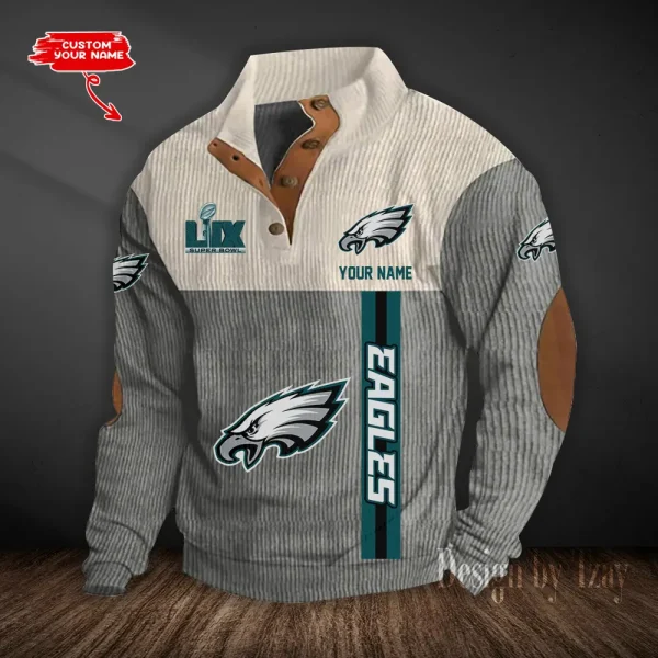 Philadelphia Eagles Double Stand Collar Sport Hoodies S9DBSCH1391 - Image 2