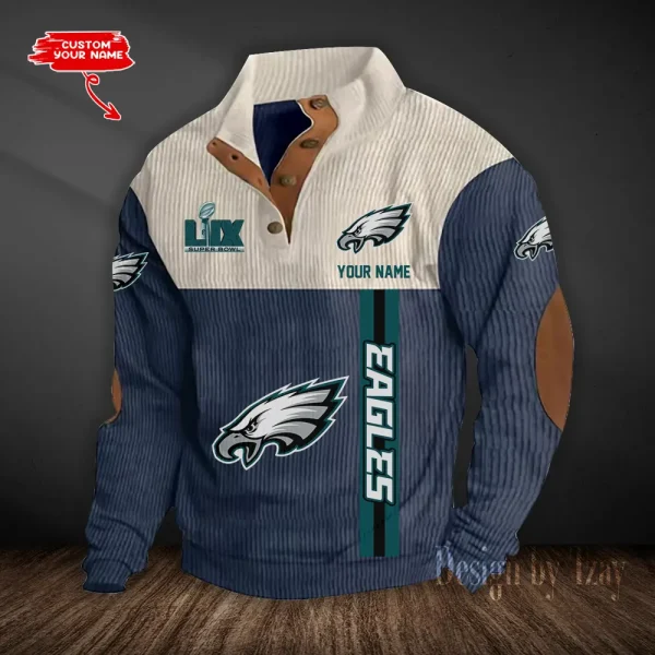 Philadelphia Eagles Double Stand Collar Sport Hoodies S9DBSCH1391 - Image 3