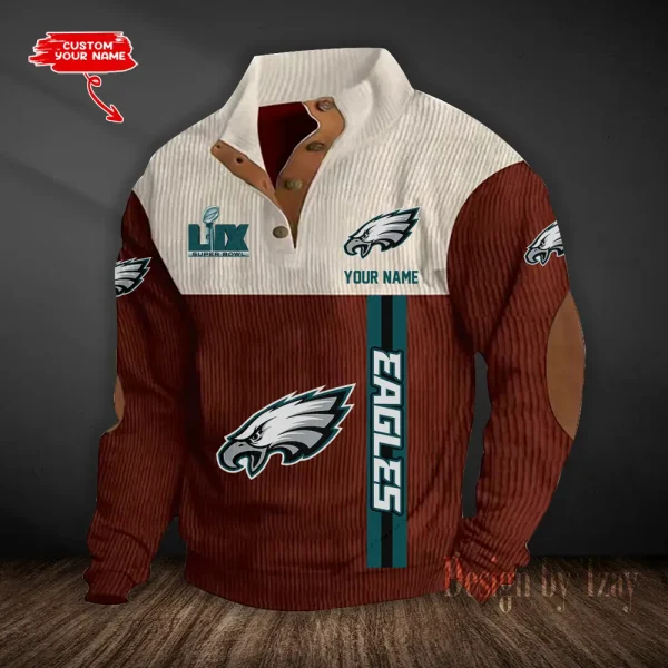 Philadelphia Eagles Double Stand Collar Sport Hoodies S9DBSCH1391 - Image 4