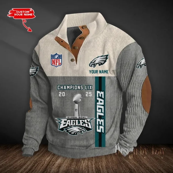 Philadelphia Eagles Double Stand Collar Sport Hoodies S9DBSCH1393 - Image 2