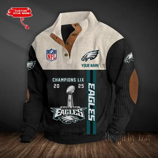 Philadelphia Eagles Double Stand Collar Sport Hoodies S9DBSCH1393 - Image 3