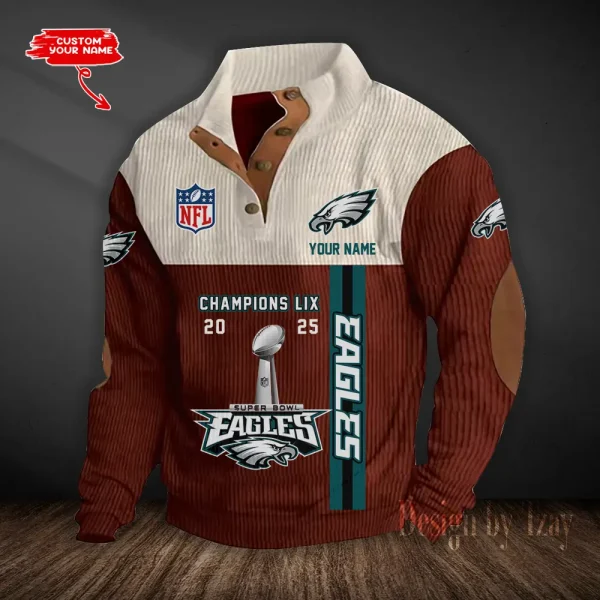 Philadelphia Eagles Double Stand Collar Sport Hoodies S9DBSCH1393 - Image 4