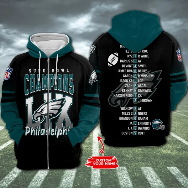 Philadelphia Eagles 3D Printed Pullover Hoodie AZHD743