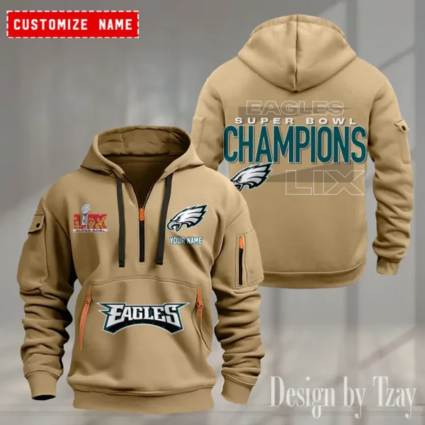 Philadelphia Eagles Heavy Hoodie AZHEAVYHD387 - Image 4