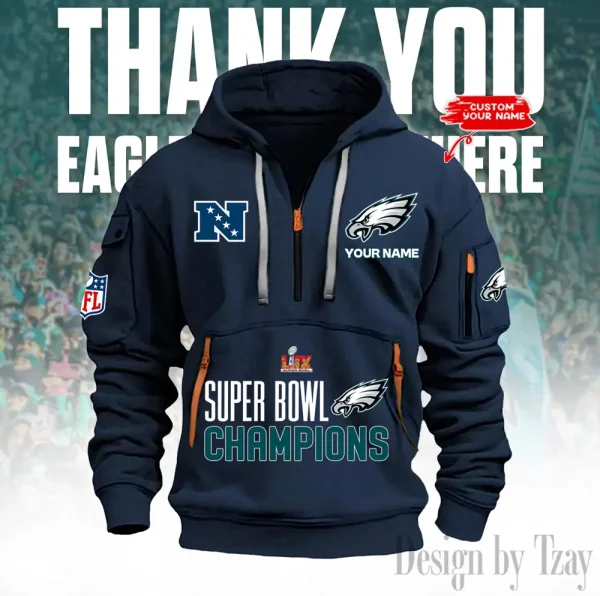 Philadelphia Eagles Heavy Hoodie AZHEAVYHD389 - Image 3