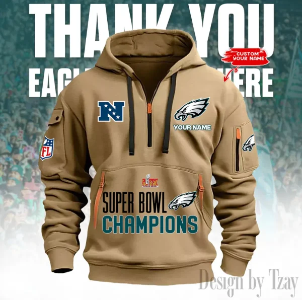 Philadelphia Eagles Heavy Hoodie AZHEAVYHD389 - Image 4