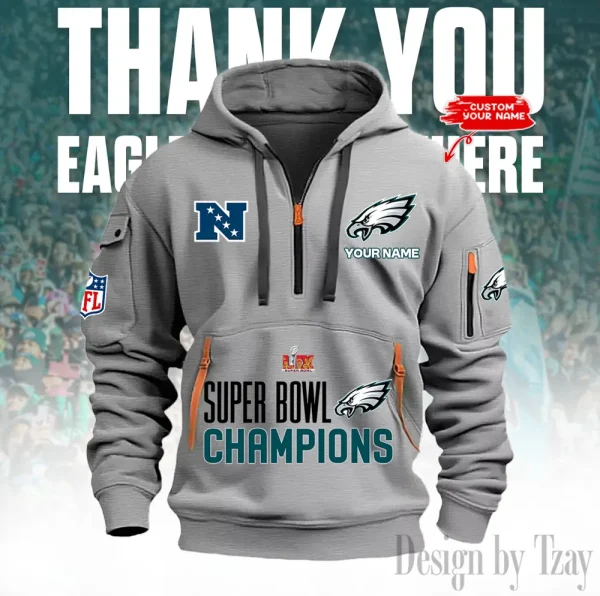 Philadelphia Eagles Heavy Hoodie AZHEAVYHD389 - Image 5