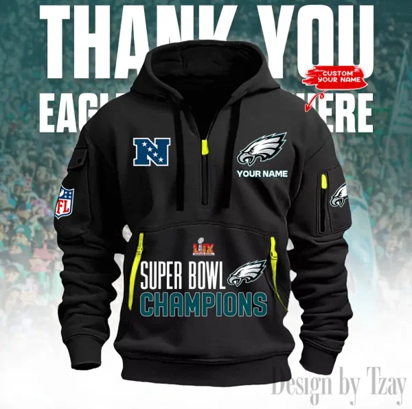 Philadelphia Eagles Heavy Hoodie AZHEAVYHD389 - Image 6