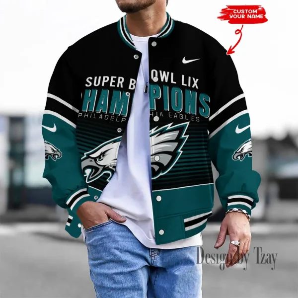 Philadelphia Eagles Unisex Exclusive Styles Varsity Jacket SPTBBJACKET430 - Image 2