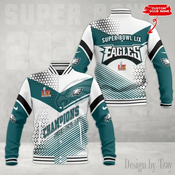 Philadelphia Eagles Unisex Exclusive Styles Varsity Jacket SPTBBJACKET431 - Image 2