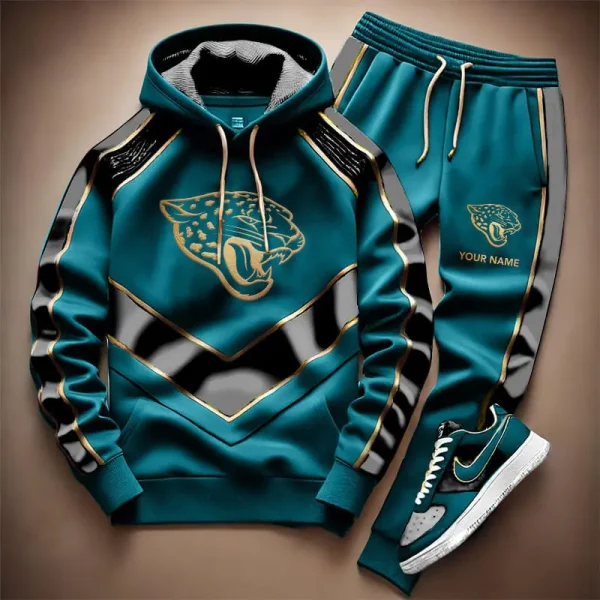 NFL Jacksonville Jaguars Combo Hoodie Long Pants And AirForce1 Sneakers Gift For Fan