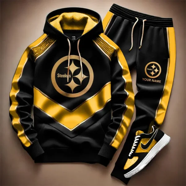 NFL Pittsburgh Steelers Combo Hoodie Long Pants And AirForce1 Sneakers Gift For Fan