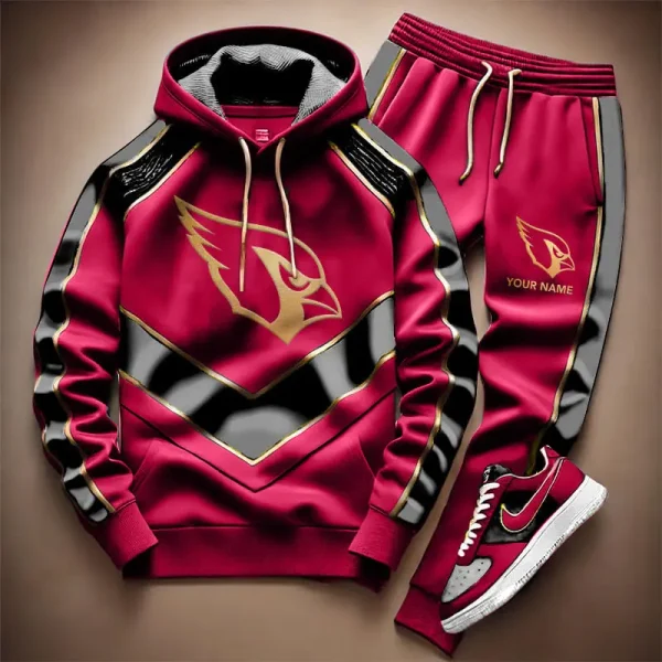 NFL Arizona Cardinals Combo Hoodie Long Pants And AirForce1 Sneakers Gift For Fan