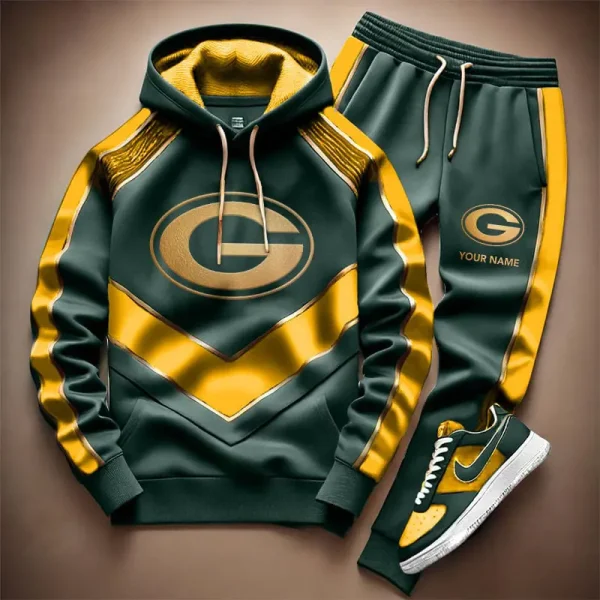 NFL Green Bay Packers Combo Hoodie Long Pants And AirForce1 Sneakers Gift For Fan