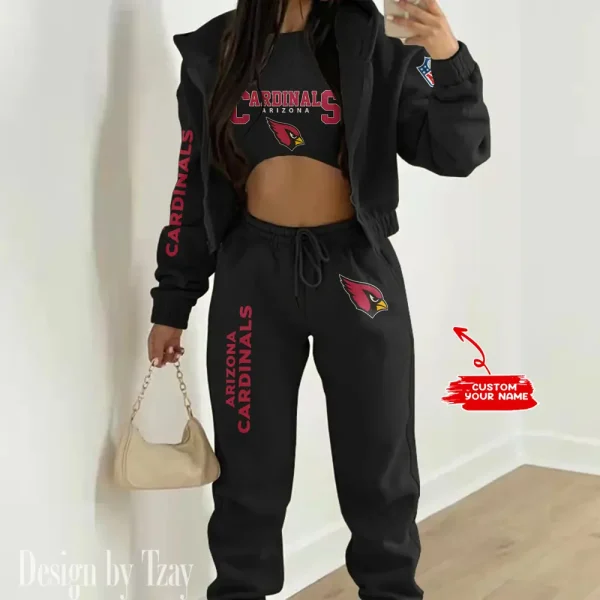 Arizona Cardinals Women's Outfit Winter Athleisure 3 Piece Set SPTWAL3PS001 - Image 2