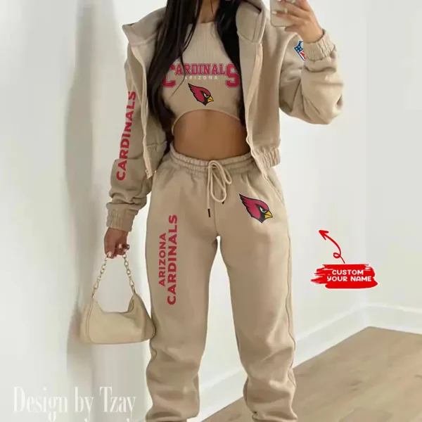 Arizona Cardinals Women's Outfit Winter Athleisure 3 Piece Set SPTWAL3PS001