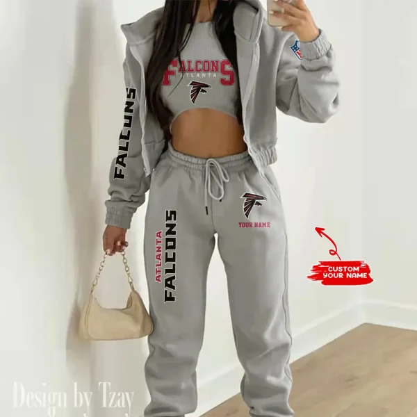 Atlanta Falcons Women's Outfit Winter Athleisure 3 Piece Set SPTWAL3PS002 - Image 3