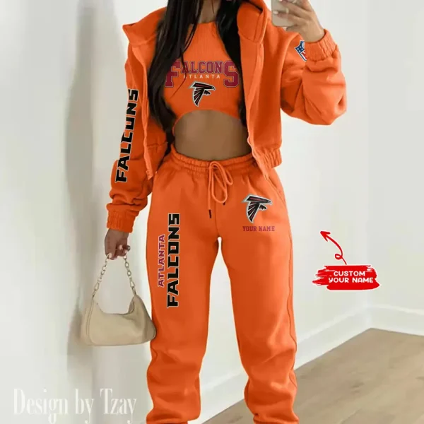 Atlanta Falcons Women's Outfit Winter Athleisure 3 Piece Set SPTWAL3PS002 - Image 4