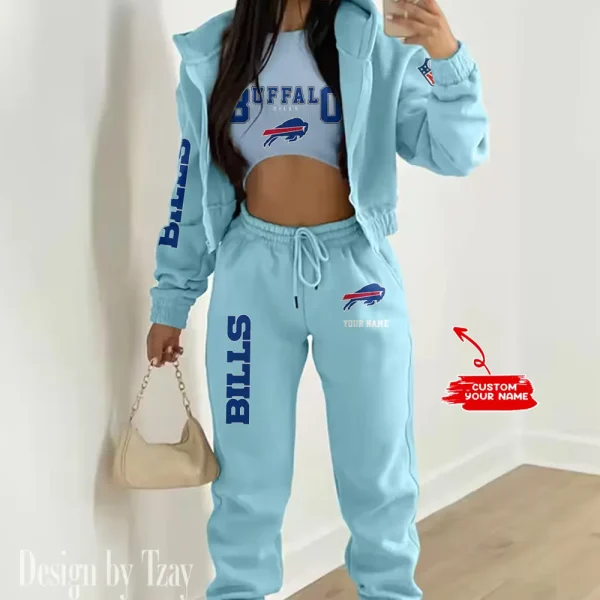 Buffalo Bills Women's Outfit Winter Athleisure 3 Piece Set SPTWAL3PS004