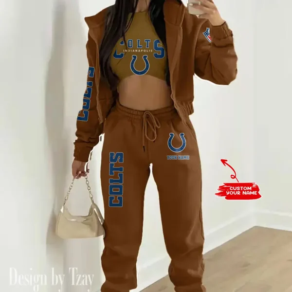 Indianapolis Colts Women's Outfit Winter Athleisure 3 Piece Set SPTWAL3PS014 - Image 4