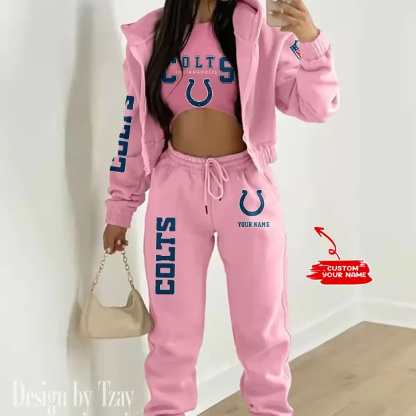 Indianapolis Colts Women's Outfit Winter Athleisure 3 Piece Set SPTWAL3PS014 - Image 6