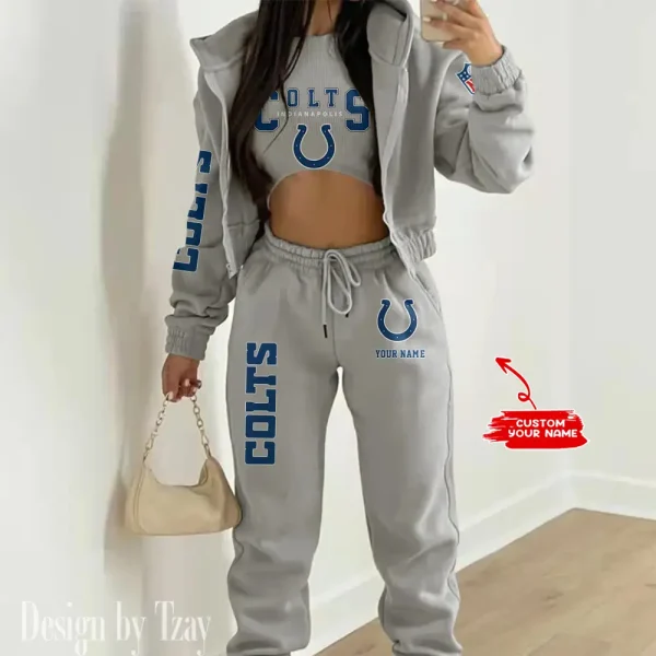 Indianapolis Colts Women's Outfit Winter Athleisure 3 Piece Set SPTWAL3PS014