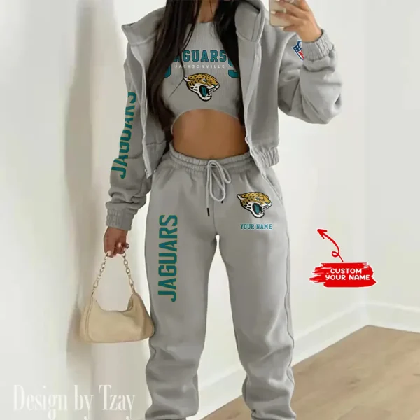 Jacksonville Jaguars Women's Outfit Winter Athleisure 3 Piece Set SPTWAL3PS015 - Image 2